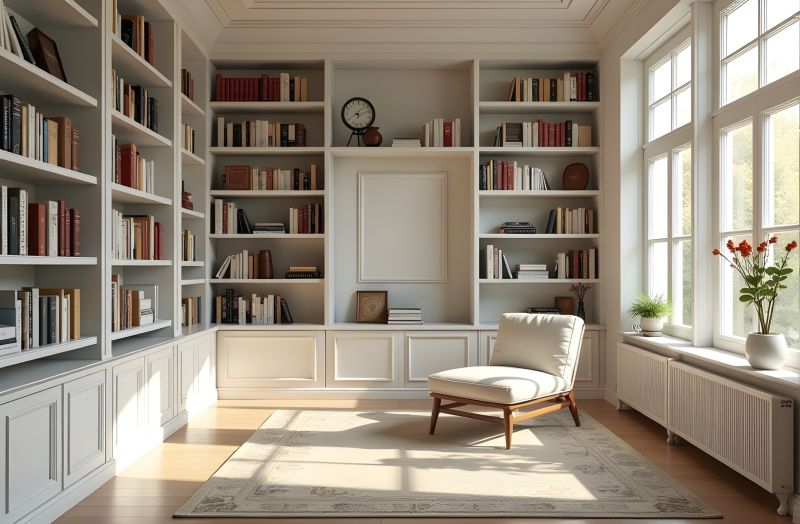 Custom Bookcase Installation